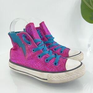 Converse Chuck Taylor All Star Girls 13 Size Cosmos Pink Boltz High Top Sneakers